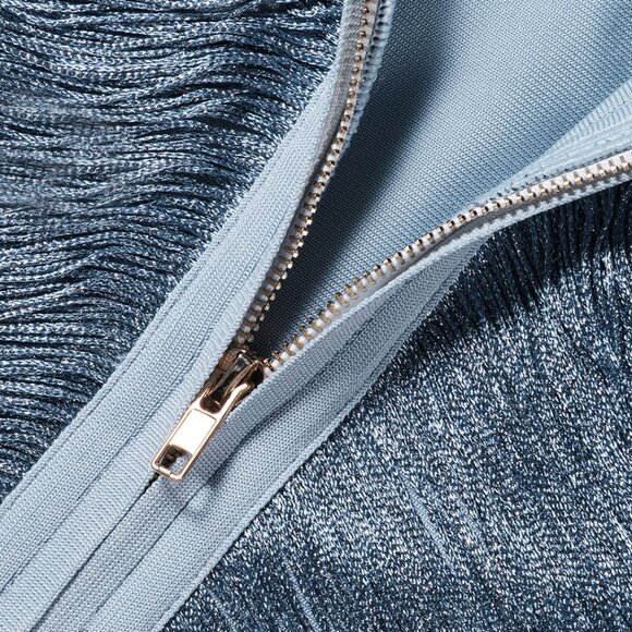 Chic Sleeveless High Neck Tassel Set Edgy Fringe - Picture 8 of 8